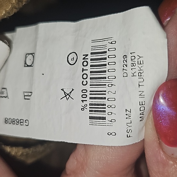 Gershon Bram Cotton Manndarin Collar Summer Top - Picture 8 of 10